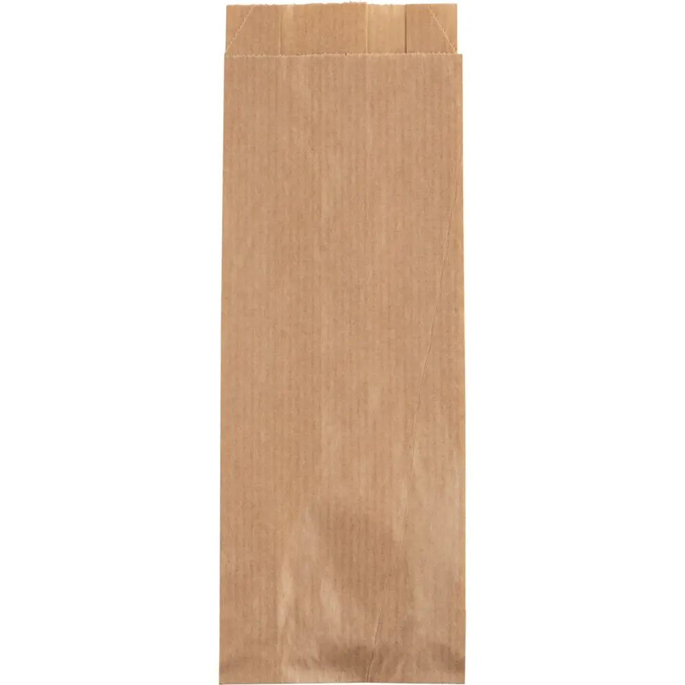 [13304902] Hotdog pose, 19x7cm, brun, papir, med fals, lille (1000 stk/krt)