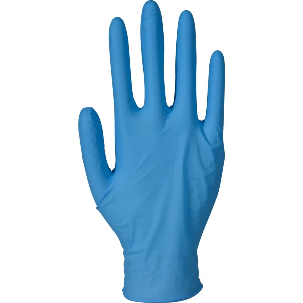 Undersøgelseshandske, Classic Protect, L, blå, nitril, pudderfri (100 stk/ks)