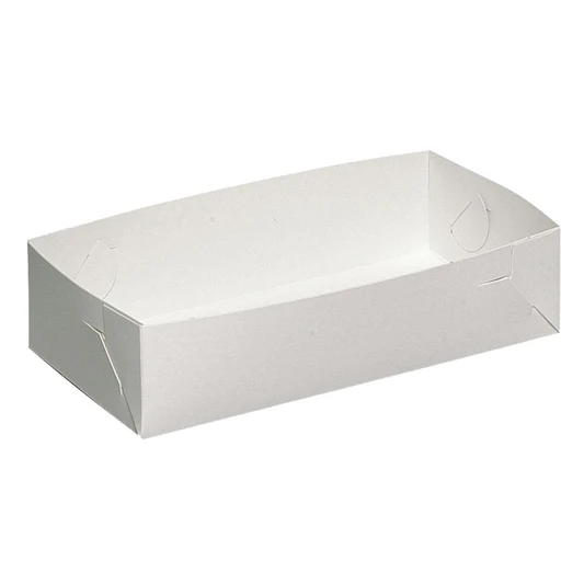 [16111] Kageæske, 29x19x5cm, hvid, karton, nr. 4, falseæskekarton (250 stk/krt)