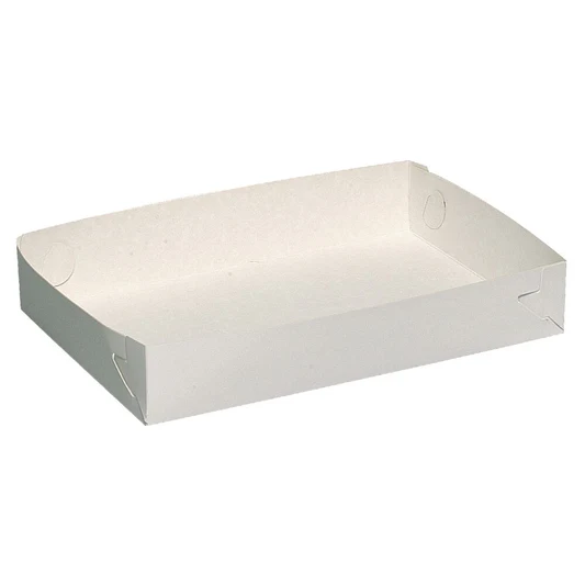 Kageæske, 38x22,5x5cm, hvid, karton, nr. 5, falseæskekarton (200 stk/krt)