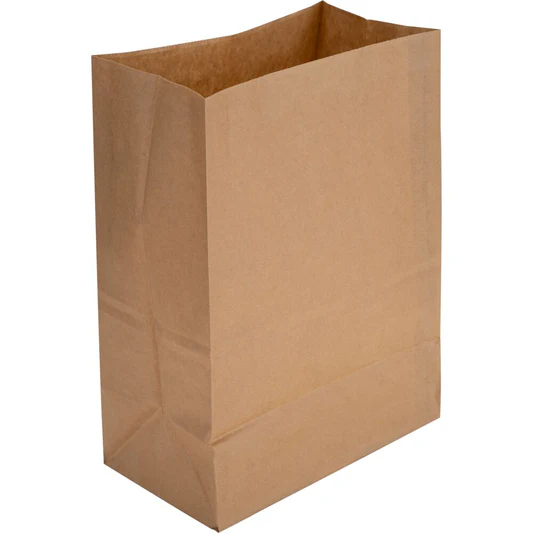 [13408301] Klodsbundspose, 22x12,5x29cm, 9 l, brun, papir, uden hank, med sidefals (400 stk)