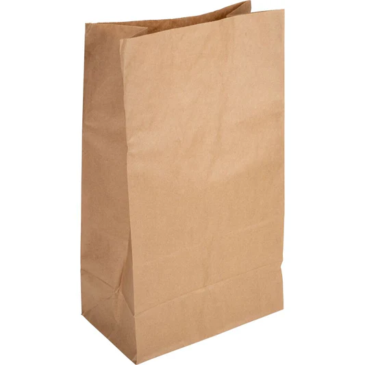 [100001132901] Klodsbundspose, 25x15x43cm, 15 l, brun, papir, uden hank, med sidefals (200 stk/krt)