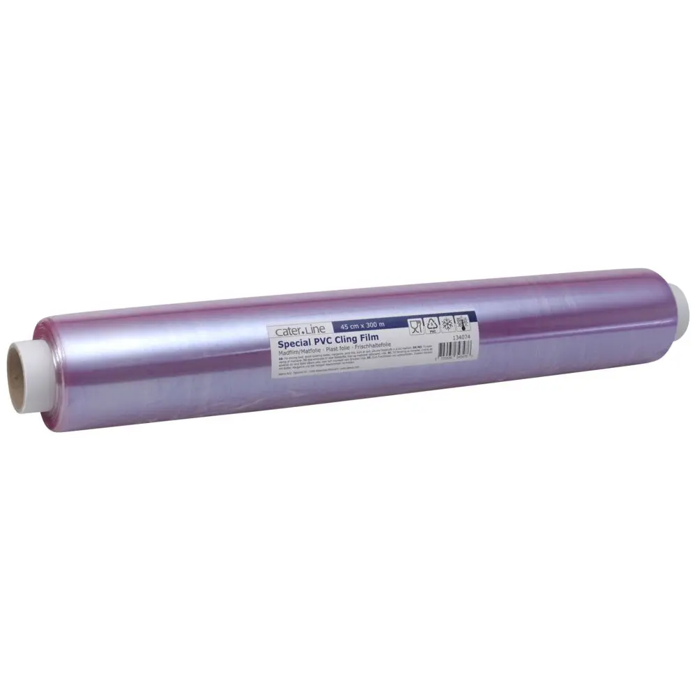 [13407403] Madfilm, 300m x 44cm, lilla, PVC, varmebestandig, uperforeret (4rl/krt)