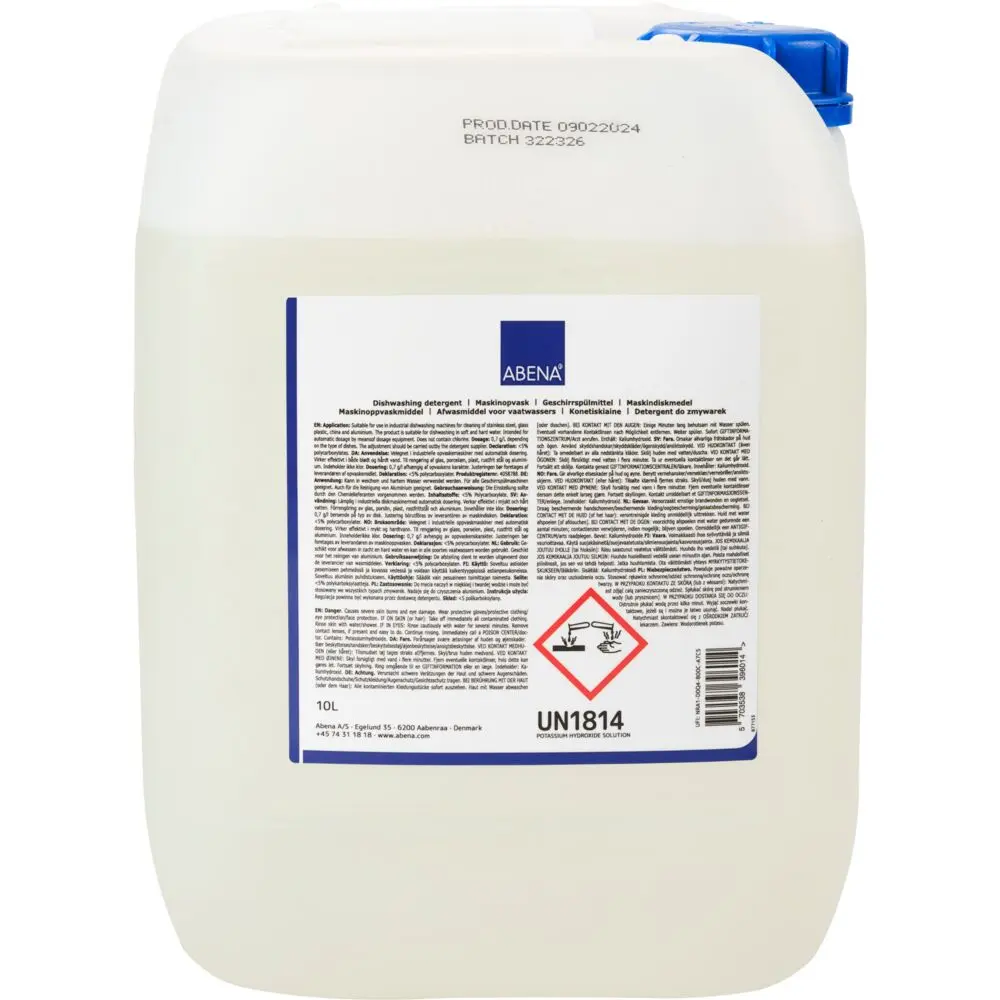 Maskinopvask, ABENA Puri-Line, 10 l, alusikker, uden klor, farve og parfume (1 stk/krt)