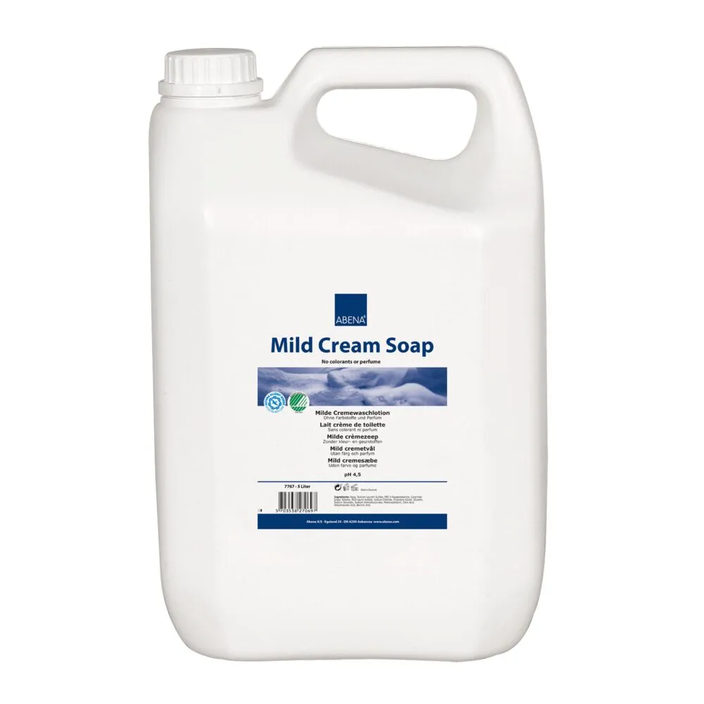 Mild Cremesæbe, ABENA, 5000 ml, uden farve og parfume (1 stk)