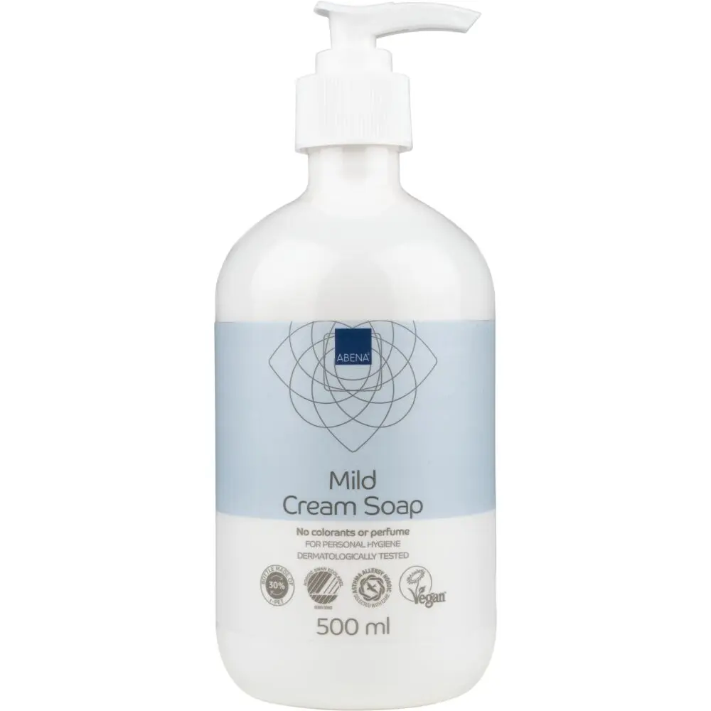 [7766 11] Mild Cremesæbe, ABENA, 500 ml, uden farve og parfume (1 stk)