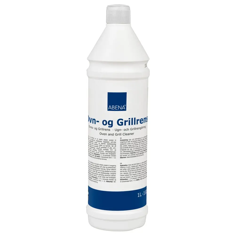 Ovn- og grillrengøring, ABENA, 1 l, klar-til-brug, uden farve og parfume (6 stk/krt)