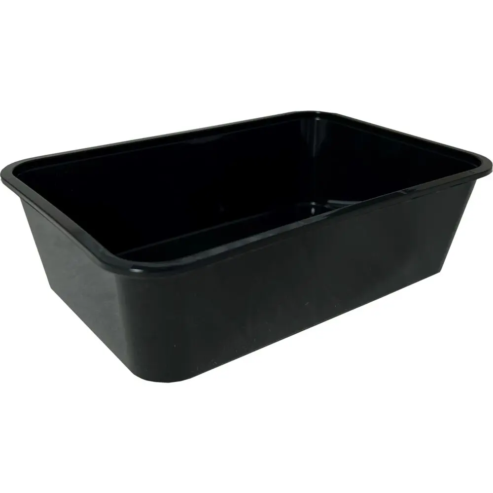 Plastbakke, 650 ml, sort, PP (500 stk/krt)