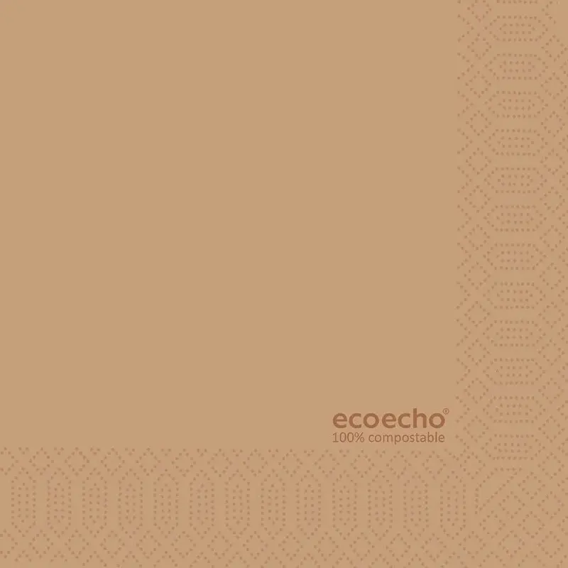 [100000369601] Serviet, Duni, 2-lags, 1/4 fold, 24x24cm, natur, nyfiber (2400 stk)