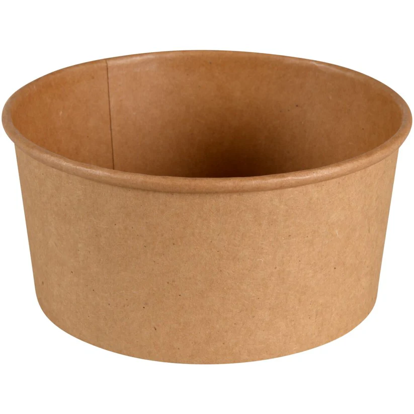 Skål, 8cm, Ø14,5cm, 950 ml, brun, pap/PE, 32 oz (300 stk/krt)