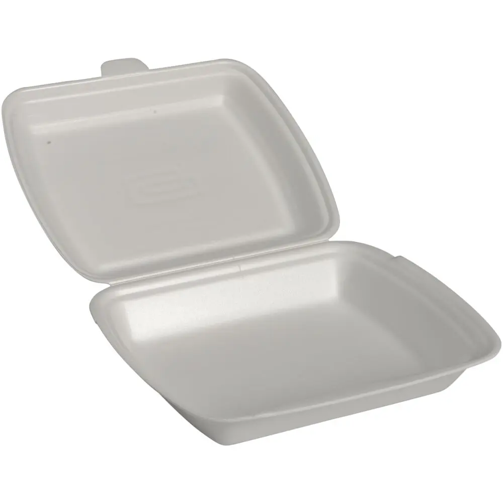 Termoboks, 24x20x7cm, 700 ml, hvid, XPS, 1-rums, med hængslet låg (250 stk/krt)