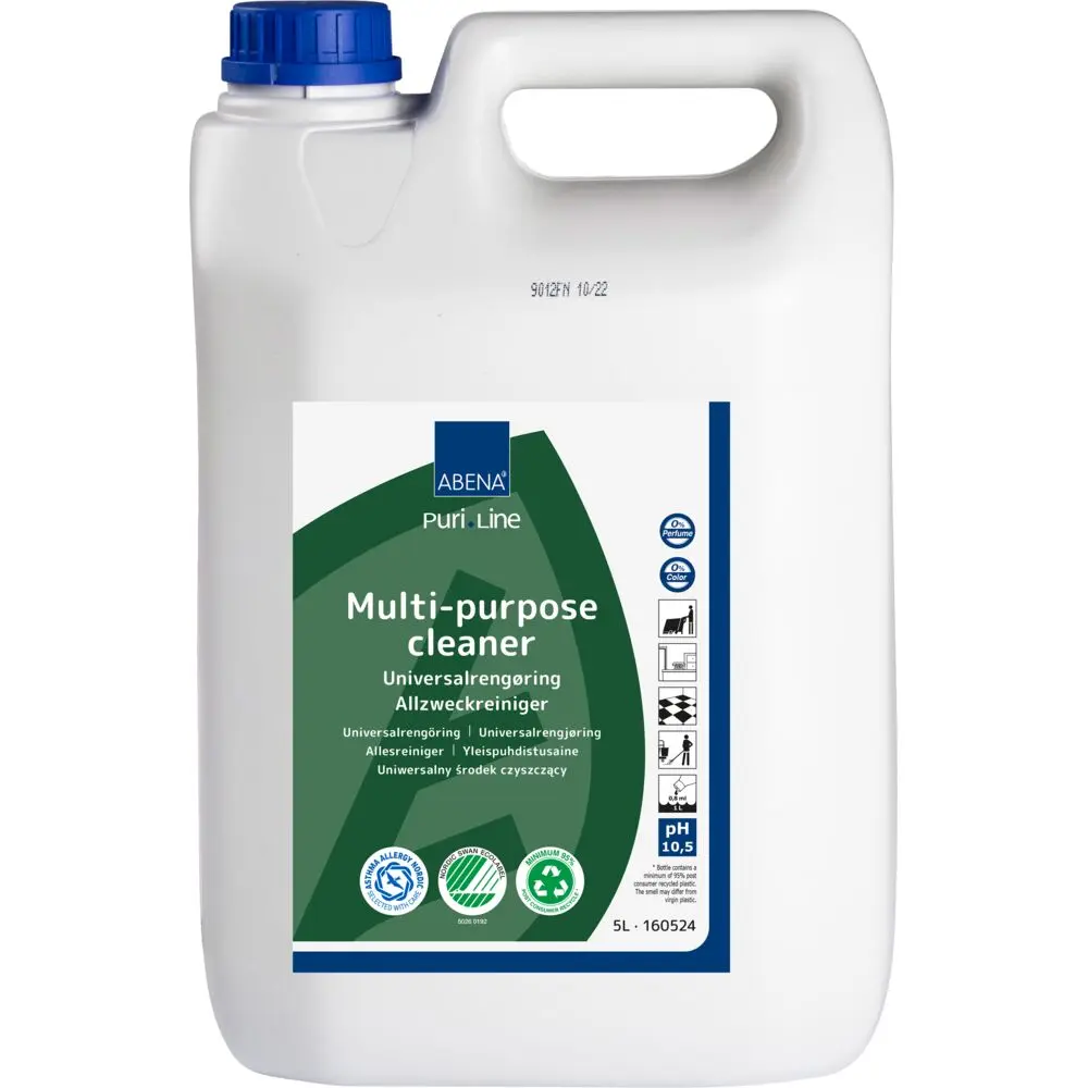 [16052405] Universalrengøring, ABENA Puri-Line, 5 l, uden farve og parfume (2 stk)