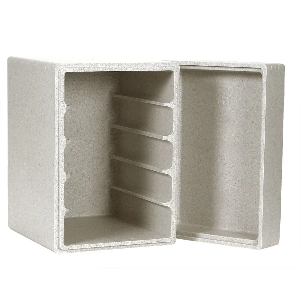 Termokasse, 44x44x32cm, 37 l, 37 l, grå, EPS, 1-rums, 1/2 GN (3 stk/krt)