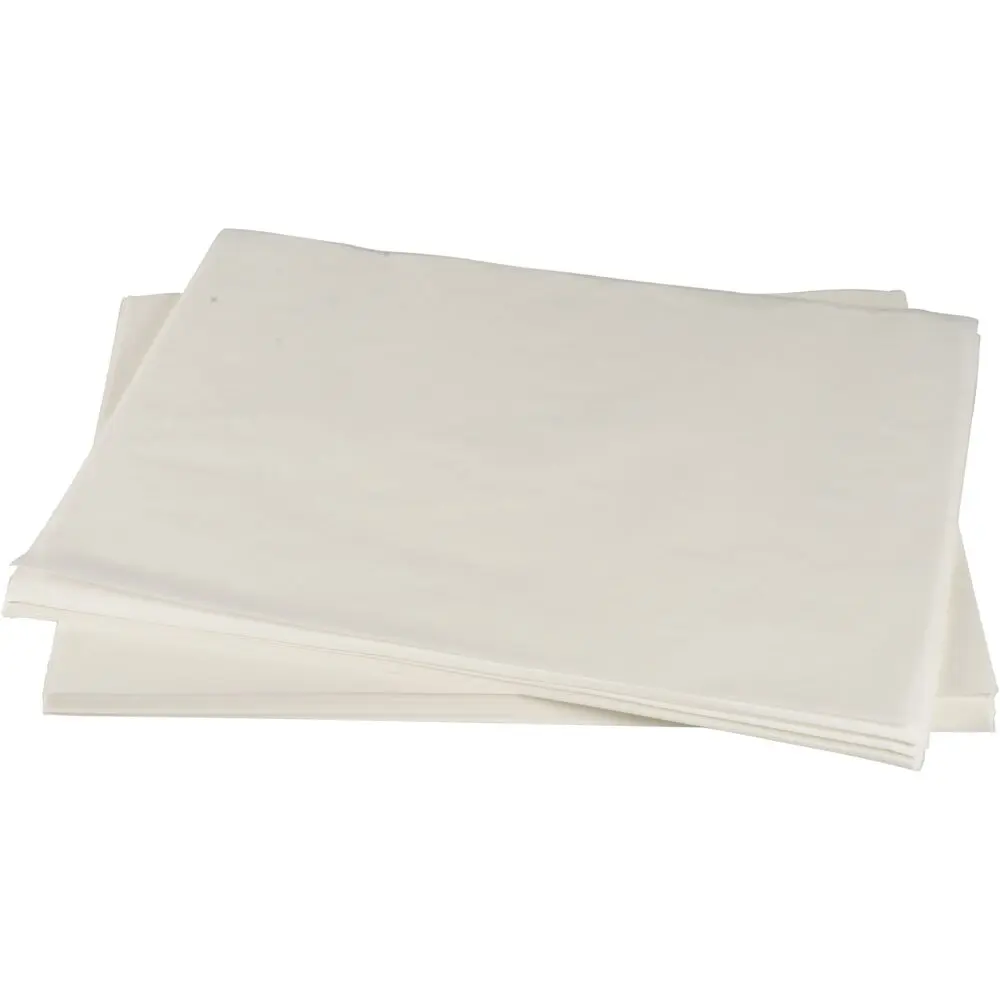 [1000005247] Burgerpapir, 30x40cm, bleget, papir/virgin, uden tryk (500 ark/krt)