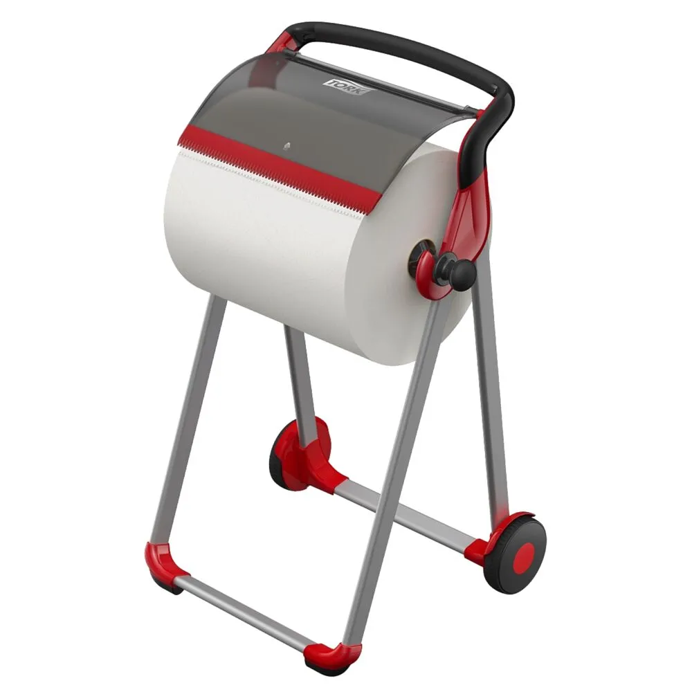 Gulvstativ, Tork W1, 53x64,6x100,6cm, rød, metal/plast, til værkstedsrulle (1 stk)