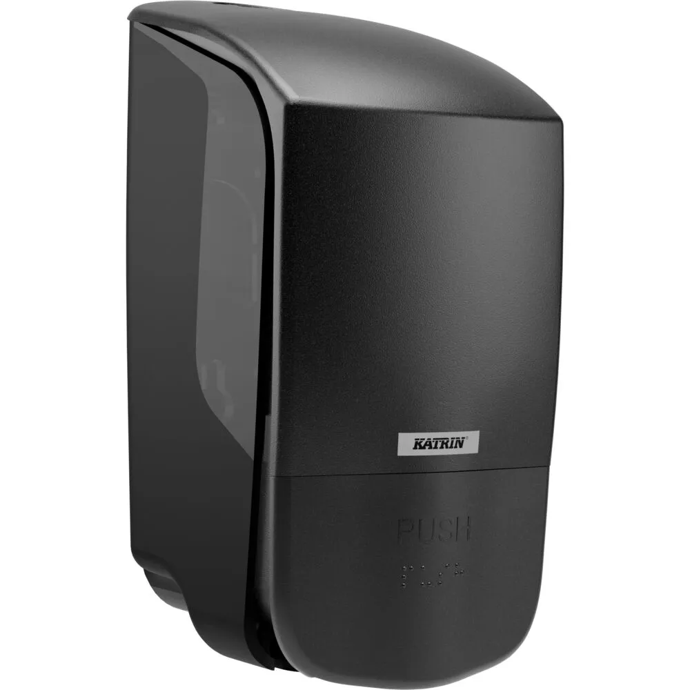 Dispenser, Katrin, 500 ml, sort, plast, til sæbe (1 stk/krt)