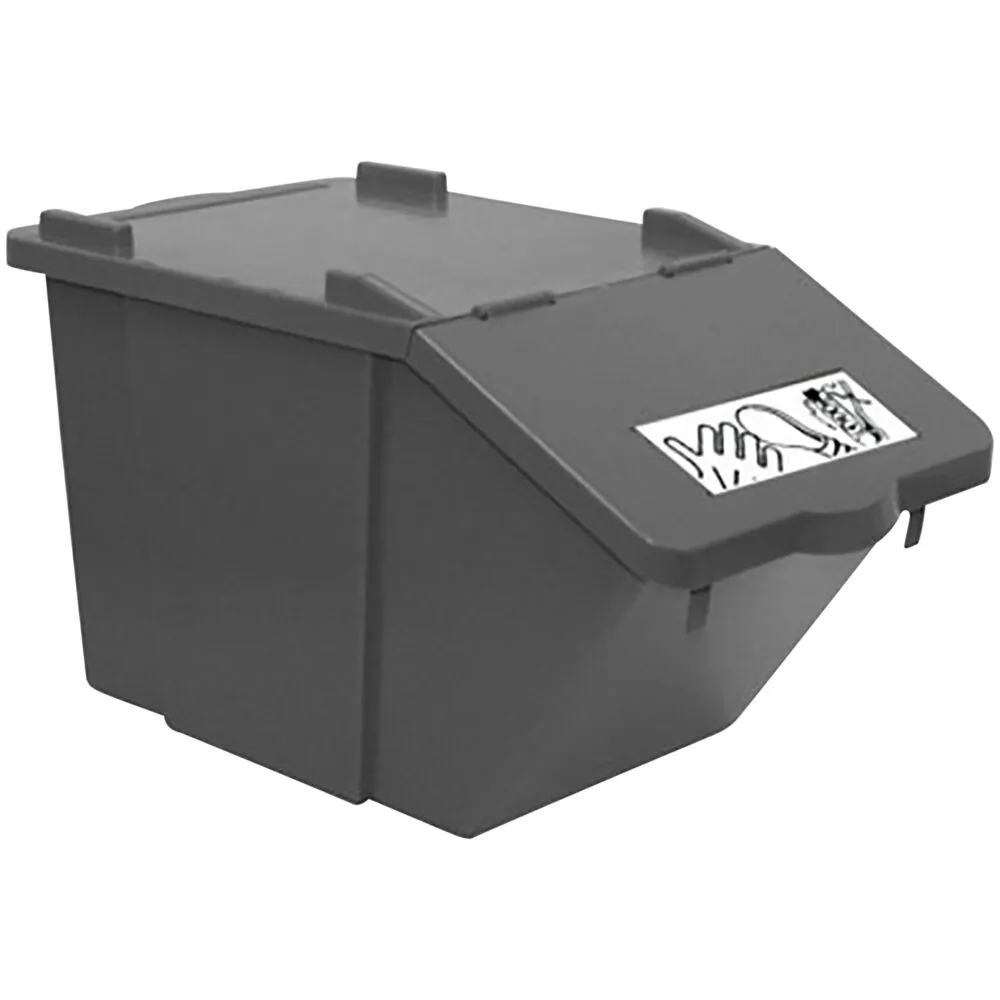 [1999902288] Affaldsspand, V-Part, grå, plast, 45 l, stabelbar til kildesortering (1 stk)