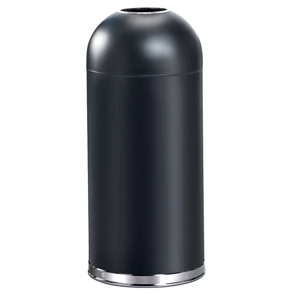 Affaldsspand, V-Part, sort mat, pulverlakeret metal, 55 l, åben top og galvaniseret inderspand (1 stk/krt)