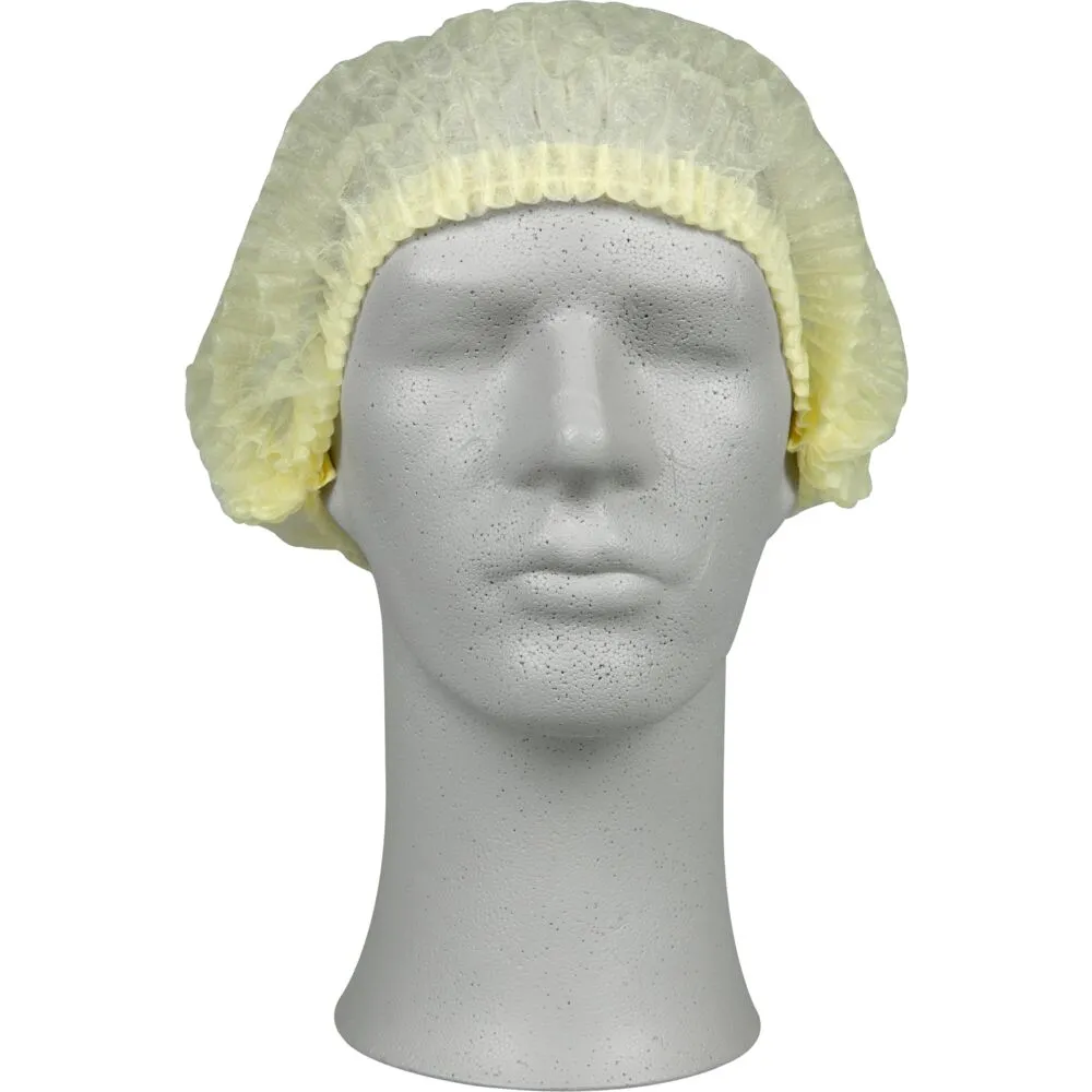 Hårnet, L, 10 gsm, gul, PP, usteril, engangs (200 stk/pk)