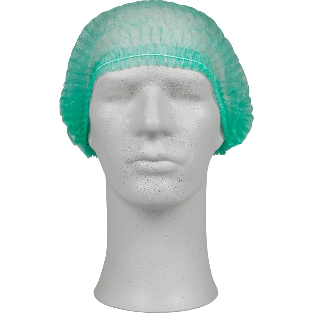 [1999915206] Hårnet, L, 10 gsm, grøn, PP, usteril, engangs (200 stk)