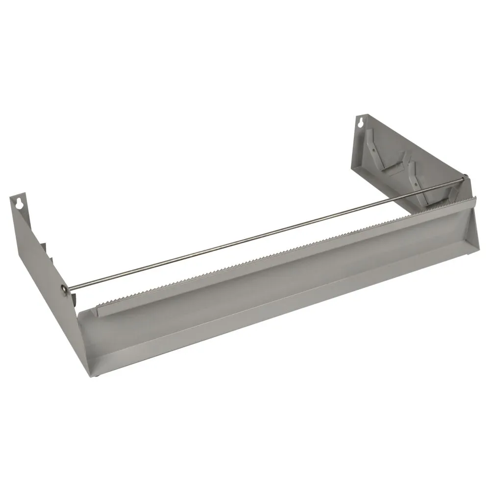 Dispenser, 45cm x 16x8m, stål, dobbelt, m/savklinge, til film (1 stk)