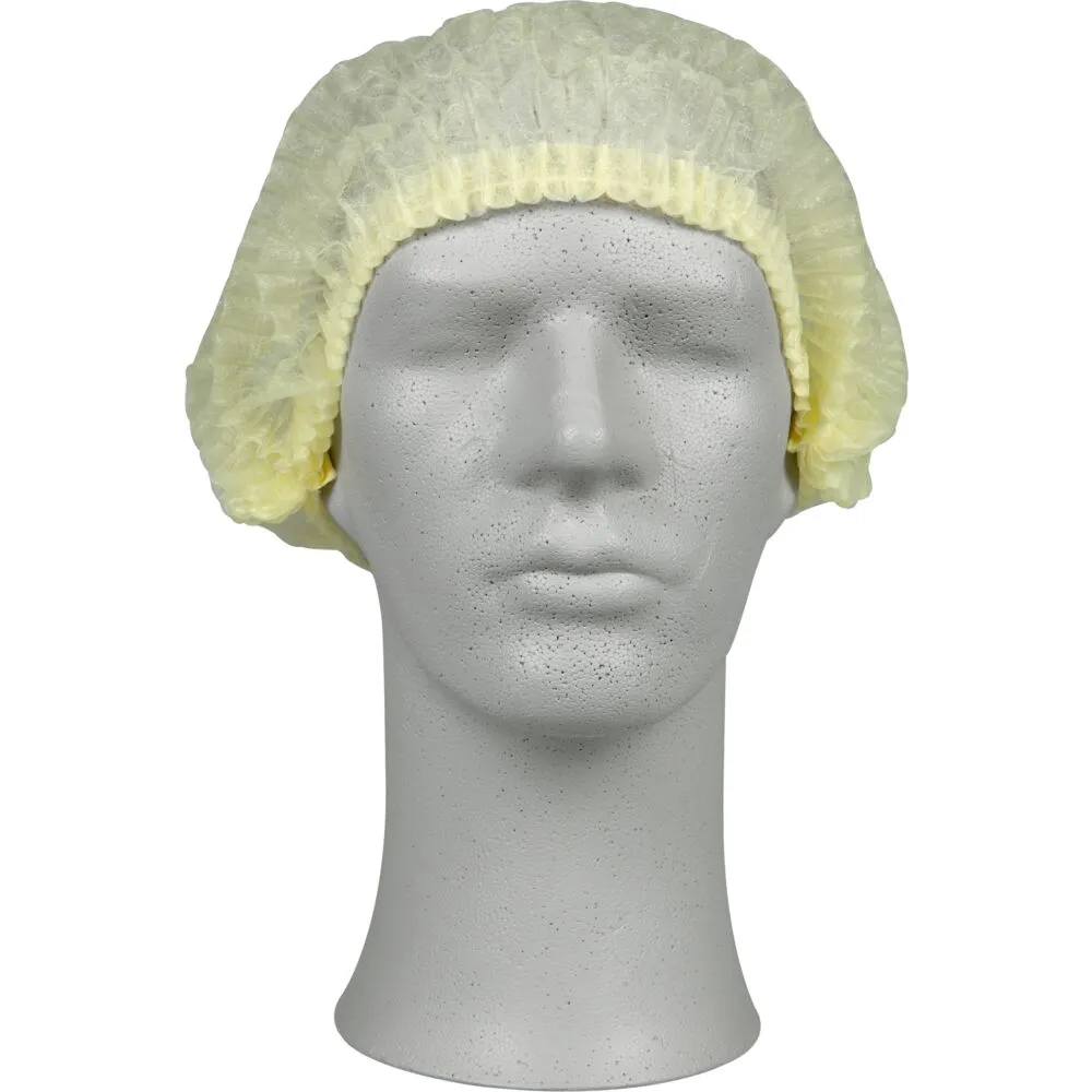 Hårnet, XL, 10 gsm, gul, PP, dobbelt elastik, usteril, engangs (200 stk/pk)