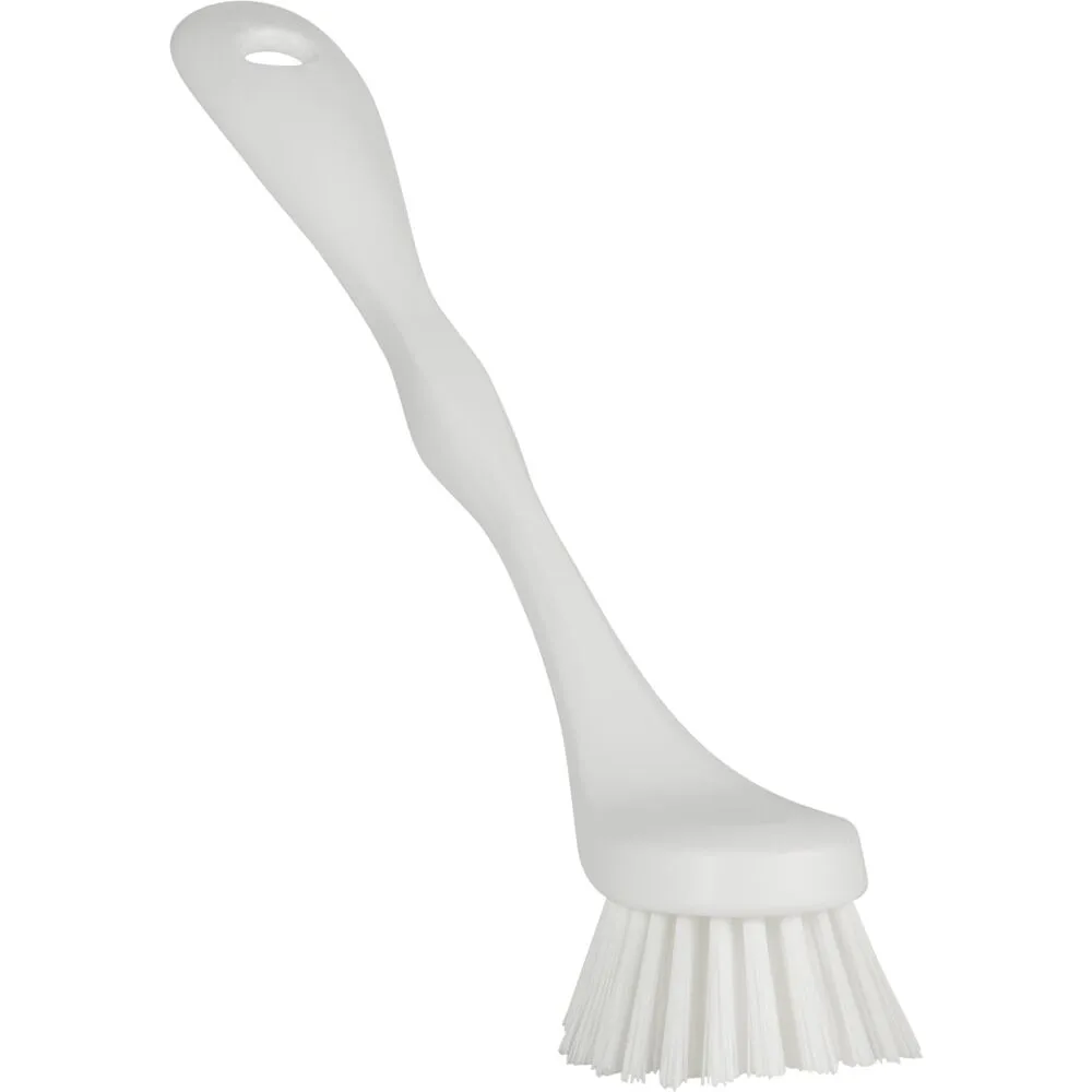 Opvaskebørste, Vikan, 24x5x5,5cm, hvid, nylon/PP, stiv, 50% genanvendt plast (1 stk)