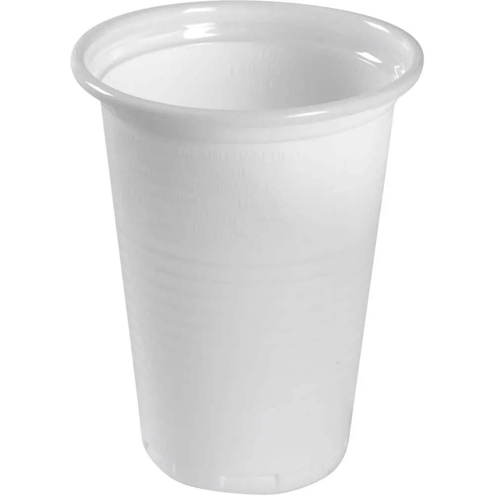 Drikkebæger, Ø7cm, 18 cl, hvid, PP (3000 stk/krt)