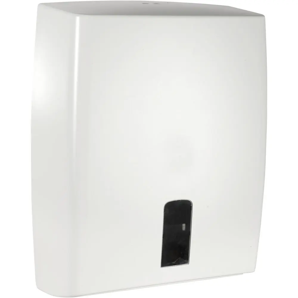 [199990275801] Dispenser,12,5x31x39cm, hvid, plast, alle typer håndklædeark