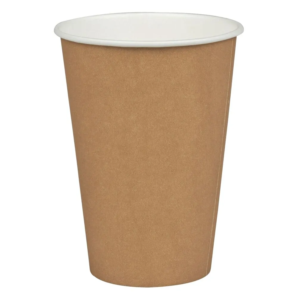 Kaffebæger, 9,3cm, Ø7cm, 20 cl, 22 cl, brun, pap/PE, 7,5 oz (2500 stk/krt)
