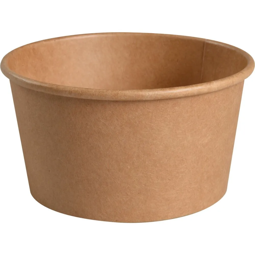 [199990576502] Bæger, 6,2cm, Ø11,5cm, 400 ml, brun, kraft/PE, 12 oz (500 stk/krt)