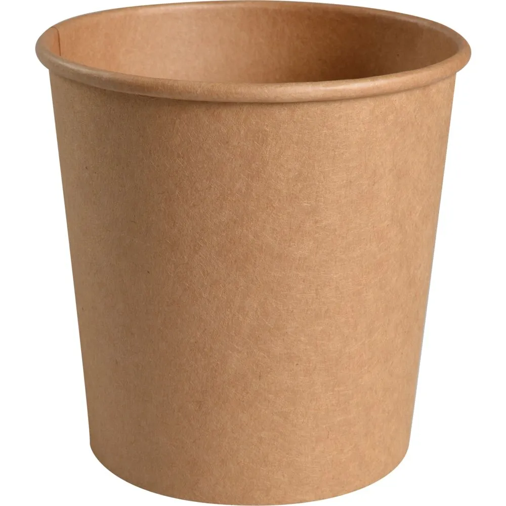 Bæger, 11,3cm, Ø11,5cm, 750 ml, brun, kraft/PE, 24 oz (500 stk/krt)