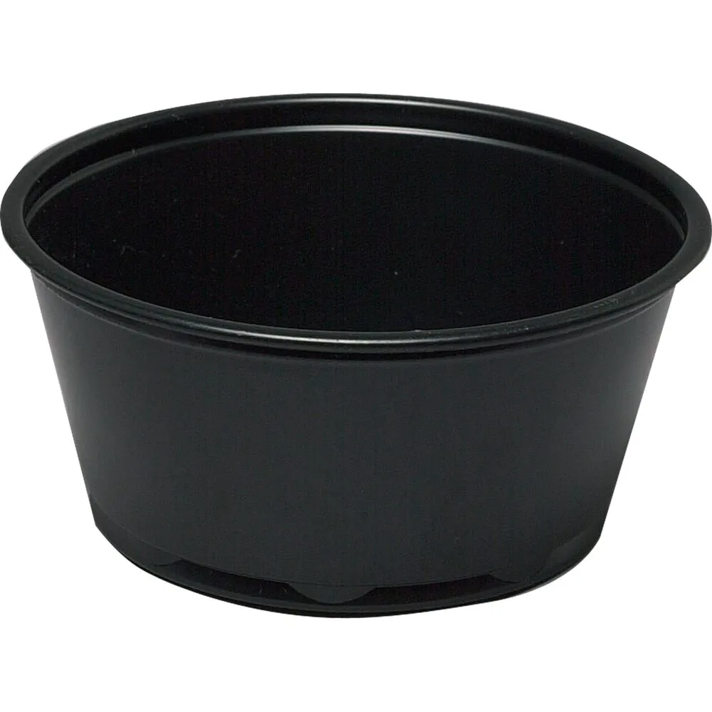Portionsbæger, Ø7,4cm, 100 ml, sort, PP, 3,25 oz (2500 stk/krt)