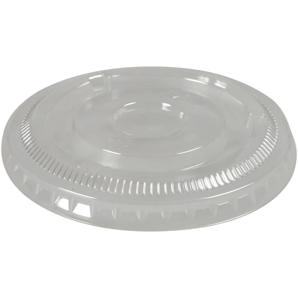 Låg, Ø7,4cm, klar, PET, rund, til bæger (2500 stk/krt)