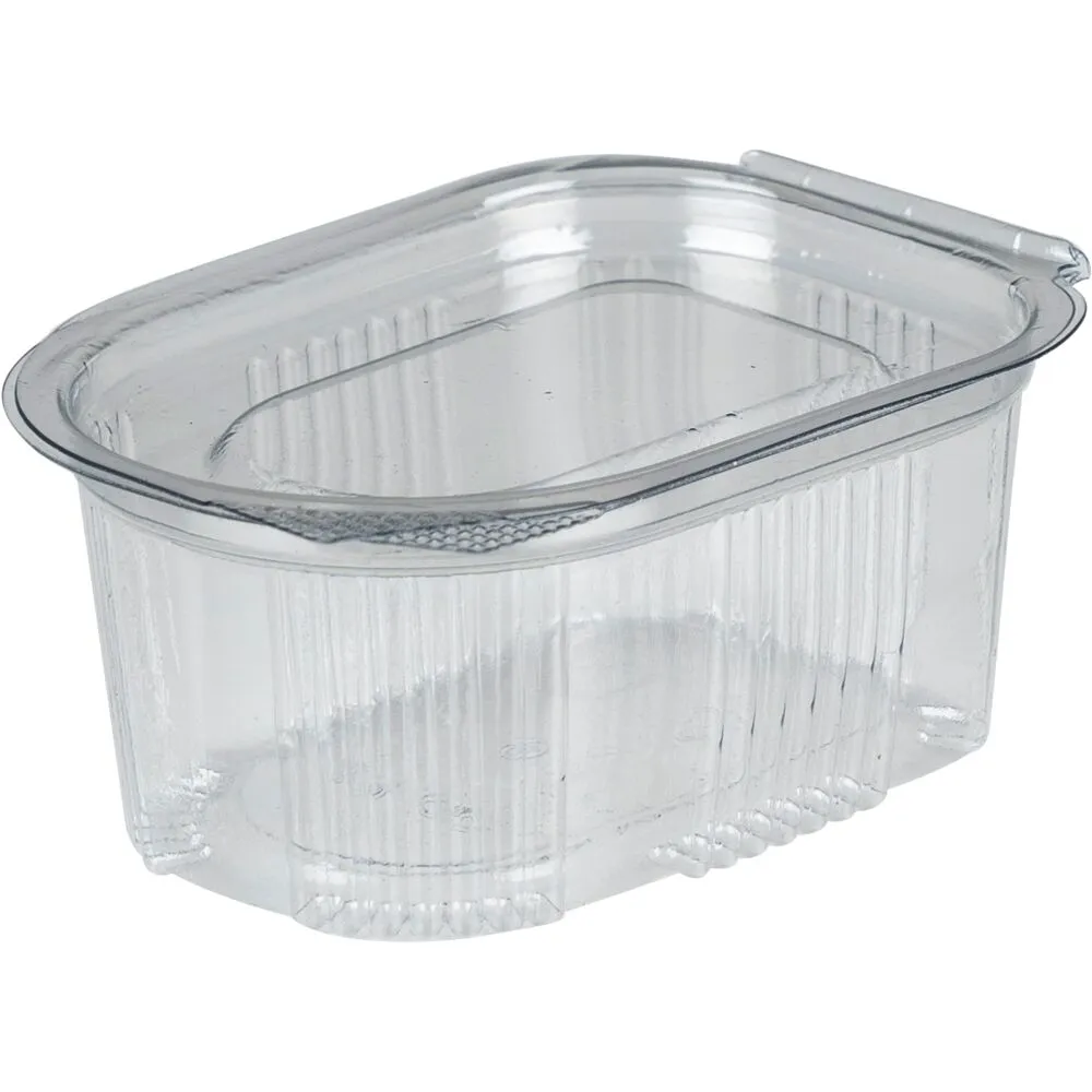 Portionsbæger, 6x4,5x2,5cm, 30 ml, klar, RPET, med hængslet låg (2000 stk/krt)