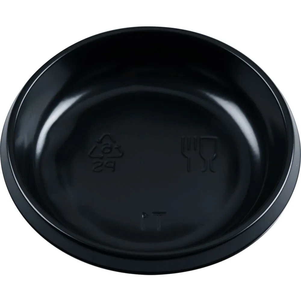 Soyaskål, 1cm, Ø7,8cm, sort, PS (5000 stk/krt)