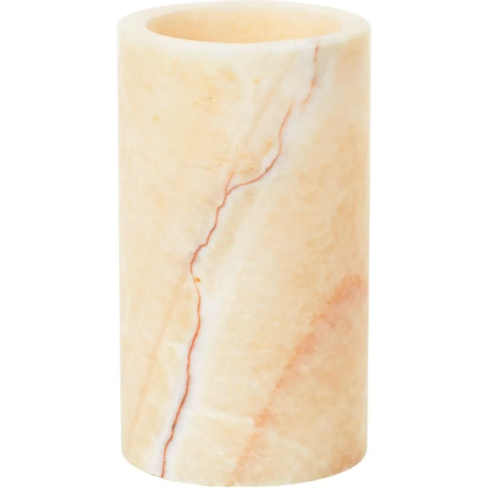 Lysestage, Duni Mineral, 70x125mm, Ø70mm, beige, sten (4 stk)