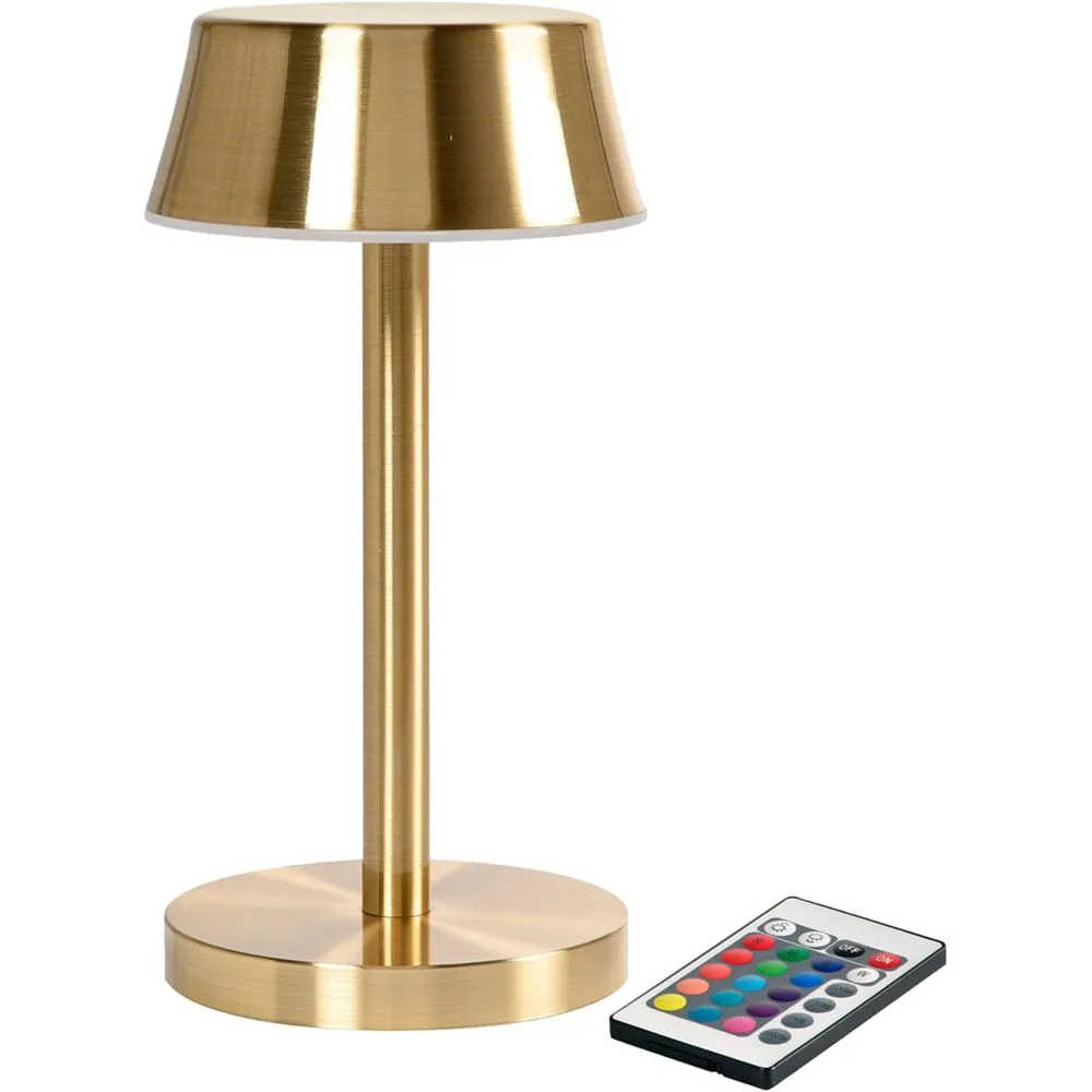 LED lampe, Duni Cordless Nour Midi, 20cm, Ø10cm, guld (6 stk/krt)