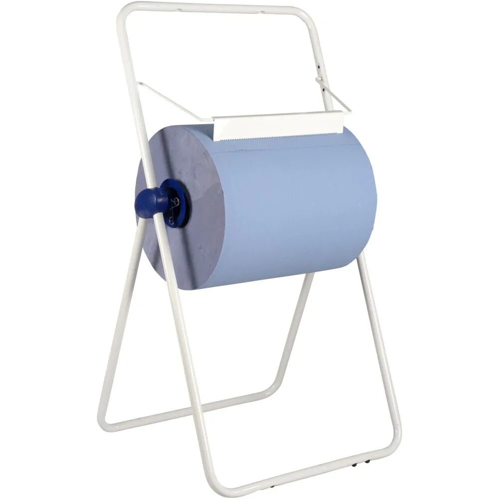 [950101] Gulvstativ, neutral, 46x48x90cm, hvid, rustfrit stål, til værkstedsruller (1 stk)