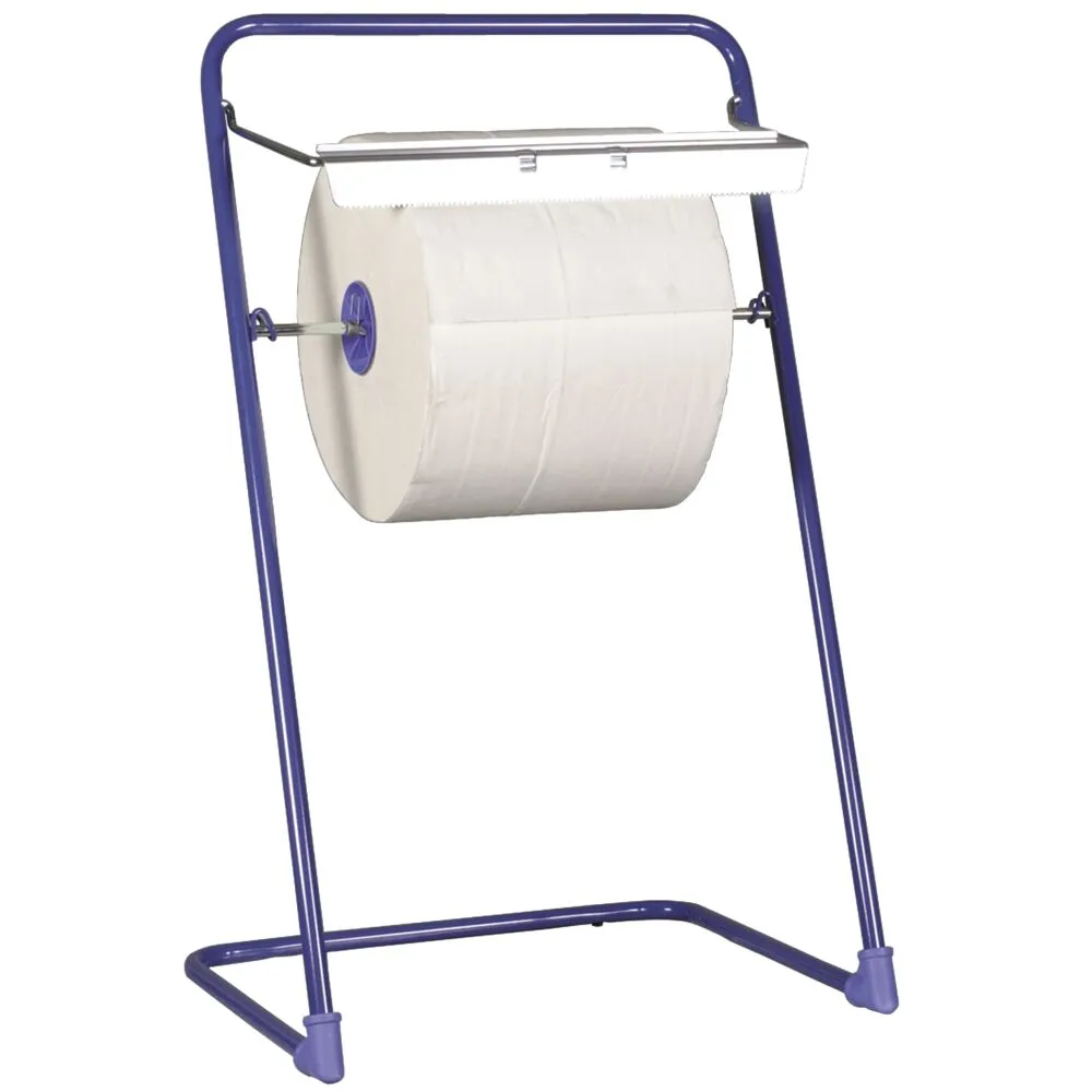 [257902] Gulvstativ, neutral, 40,5x50x84cm, blå, rustfrit stål, til værkstedsruller (1 stk)