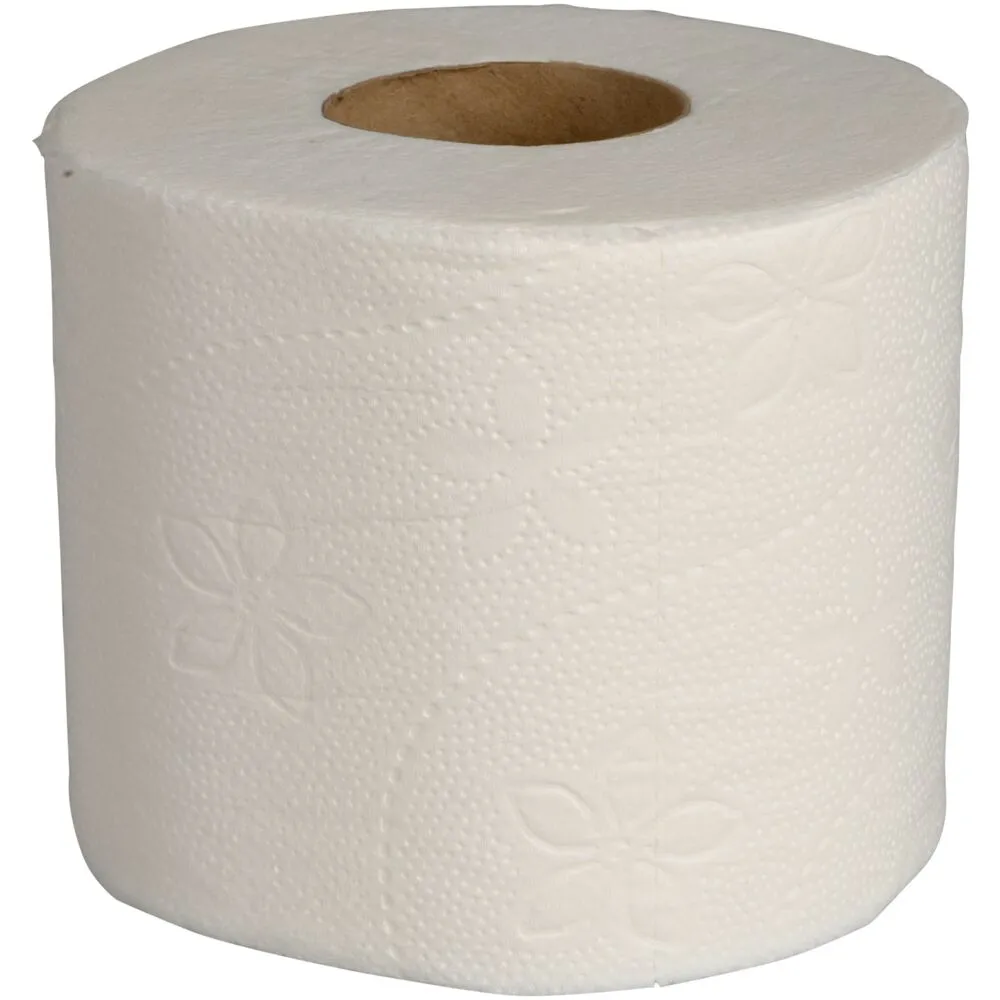 [199990013402] Toiletpapir, neutral, 2-lags, 44m x 9,5cm, Ø12cm, hvid, nyfiber (56 ruller)