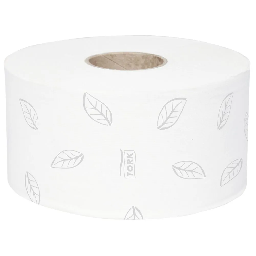Jumborulle, Tork T2 Advanced, 2-lags, Mini, 170m x 9,4cm, Ø18,8cm, hvid, genanvendt papir (12 rl/krt)