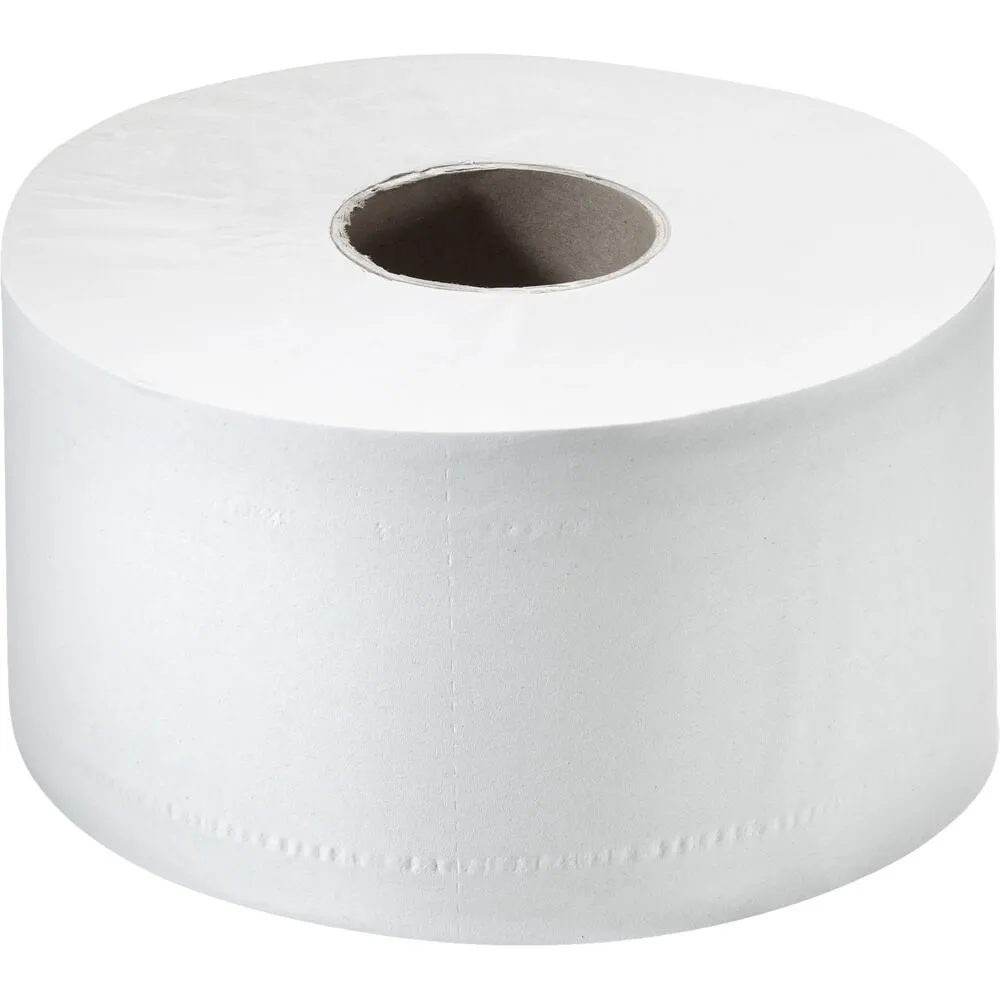 Jumborulle, Tork T2 Universal, 2-lags, Mini, 170m x 9,1cm, Ø18,8cm, hvid, genanvendt papir (12 rl/kolli)