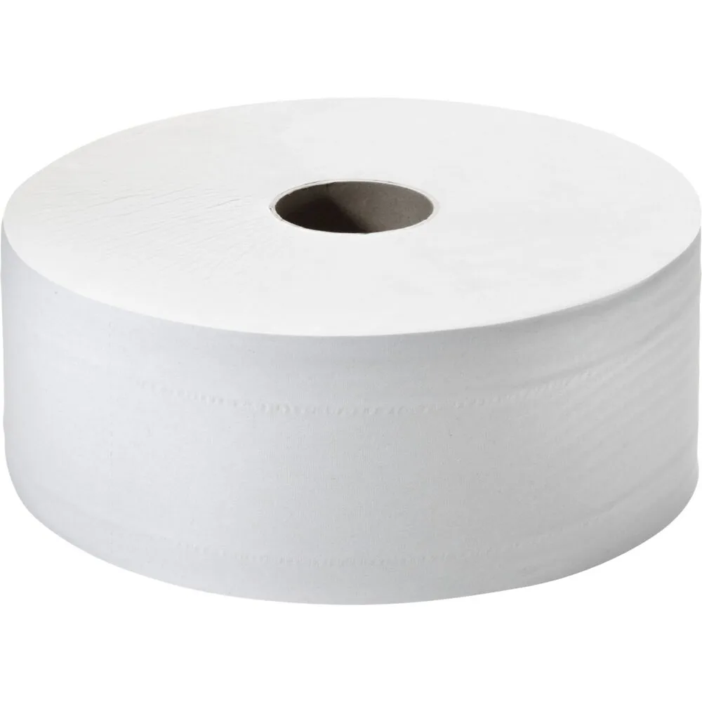 Jumborulle, Tork T1 Universal, 2-lags, Midi, 380m x 9,1cm, Ø26cm, hvid, genanvendt papir (6 rl/krt)