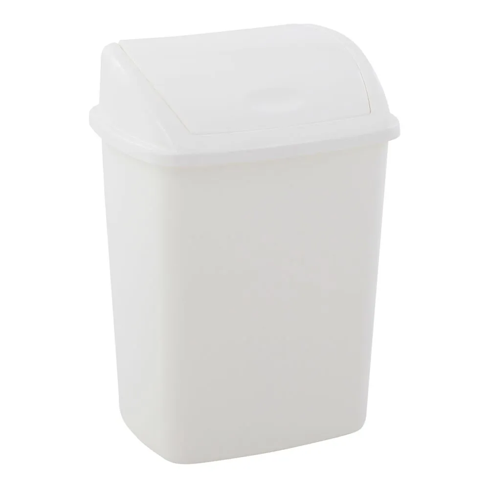 Affaldsspand, V-Part, hvid, plast, 4.45 l, med sving låg, forberedt til vægmontering (1 stk/krt)