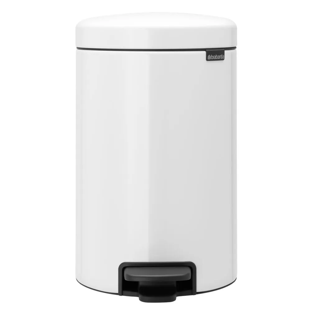 Pedalspand, Brabantia newIcon, hvid, pulverlakeret stål, 12 l, med inderspand i plast, og soft close låg (1 stk/krt)