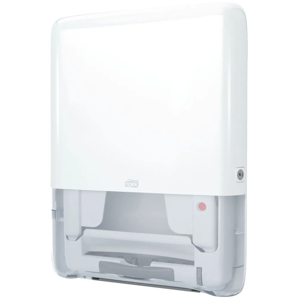 Dispenser, Tork H5, 10,1x36,7x49,1cm, hvid, plast, til håndklædeark med maks dybde 8 cm og maks bredde 20,5 cm (1 stk/krt)