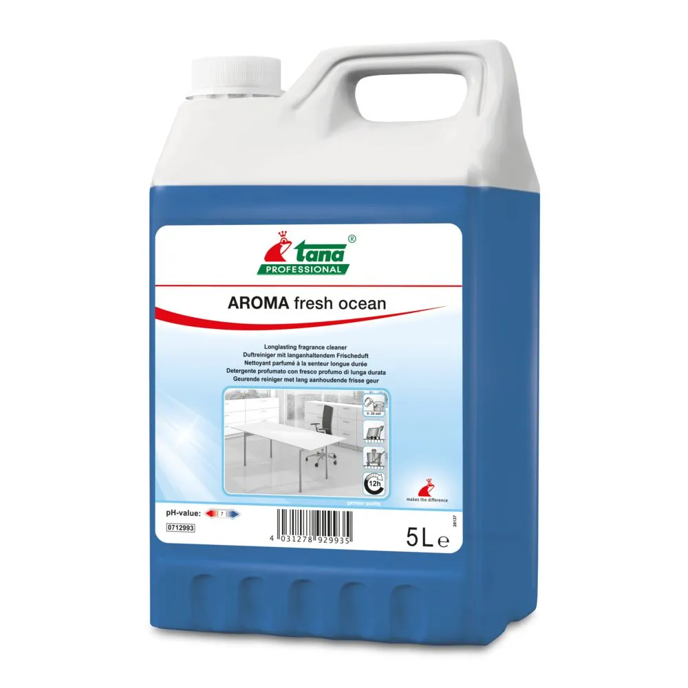 Gulvrengøring, Tana Professional AROMA Fresh Ocean, 5 l, med farve og parfume (2 stk/krt)