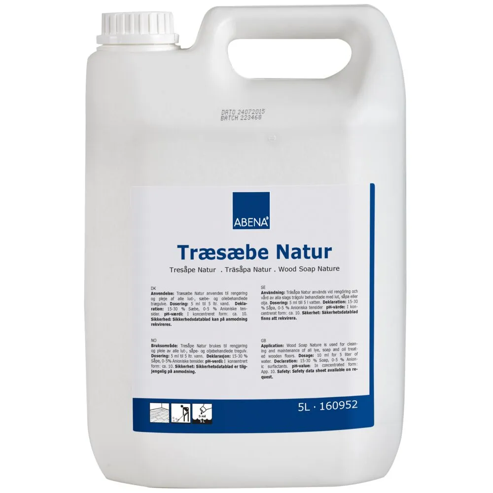 [160952] Trægulvpleje, ABENA, 5 l, uden farve og parfume (3 stk)