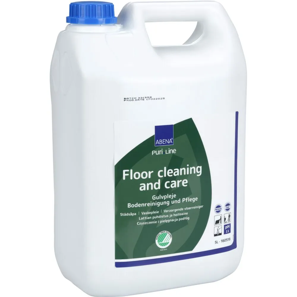 Gulvpleje, ABENA Puri-Line, 5 l, uden voks, med farve og parfume (2 stk/krt)